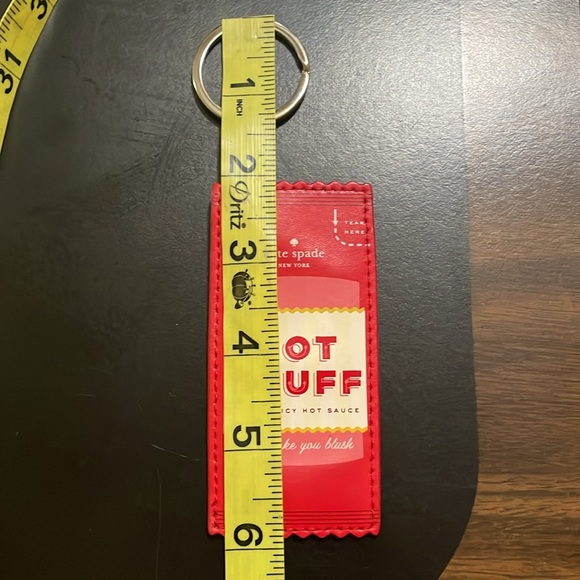 Kate Spade Leather “Hot Stuff” Novelty Keychain - Picture 7 of 7